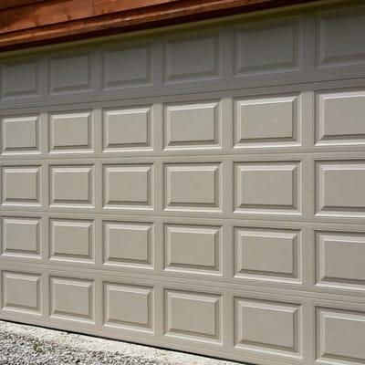 A new insulated garage door.