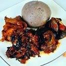 Amala & tasty vegetable soup (Efo Riro) only at YLC.