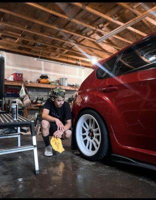 Got to keep the wheels cleaned on your WRX