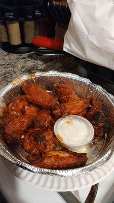 Wings are good, not my fave. Not too saucy so thats good but if they were crsipy then they would be 100%