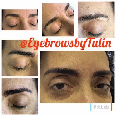 Microblading eyebrows