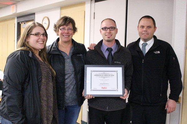 Judy Wichern, The winner of The Marshall Hy-Vee Hero of 2016.