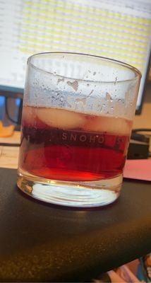 Raspberry Liqueur with soda