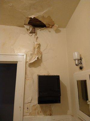 Water damage that never got fixed.