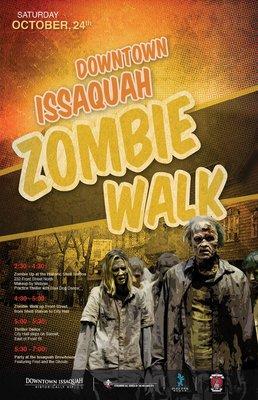 Poster design for Issaquah's annual Zombie Walk