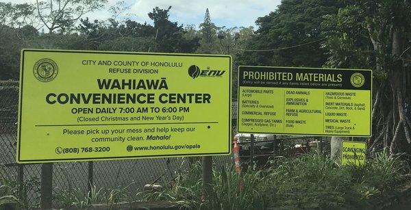 Wahiawa Convenience Center