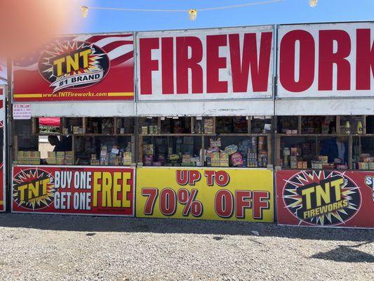 Fireworks stands