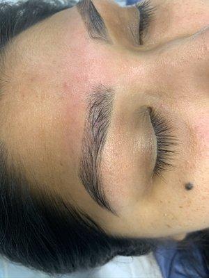 Brow Tinting and Waxing.