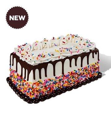 Rainbow sprinkle ice cream cake