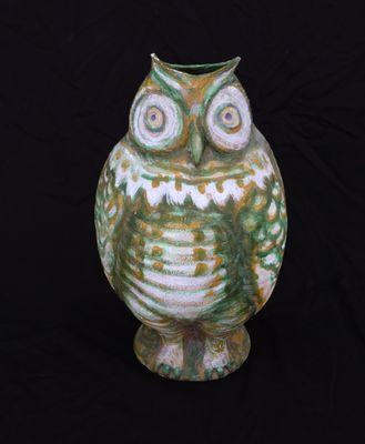 SOLD! Owl Sculpture Vase, 1970. Joe Funk,  (American, 1918-1981). $1250