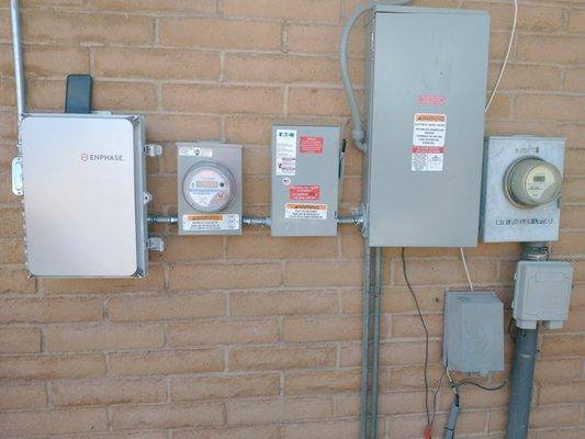 Existing panel with new equipment.