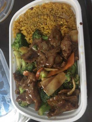 Beef w broccoli combo plate