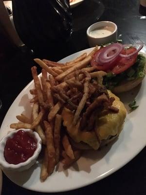 Burger and fries