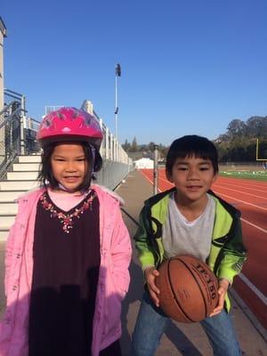 At the track of Acalanes high school