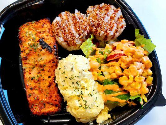 Honey Garlic Salmon Steak Platter