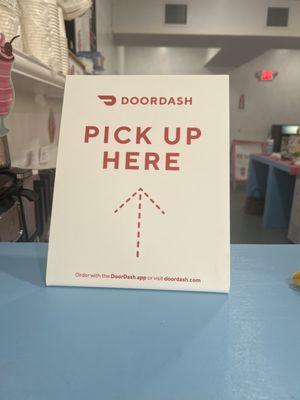 Place your orders online through doordash