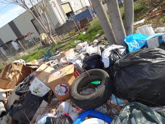 Large outdoor junk pile