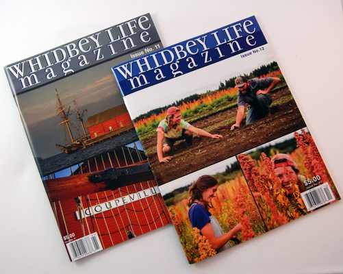 Whidbey Life Magazine issues of pagination design.