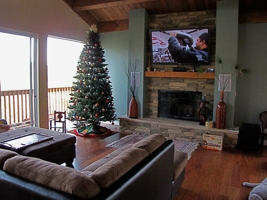 LED TV on Fireplace