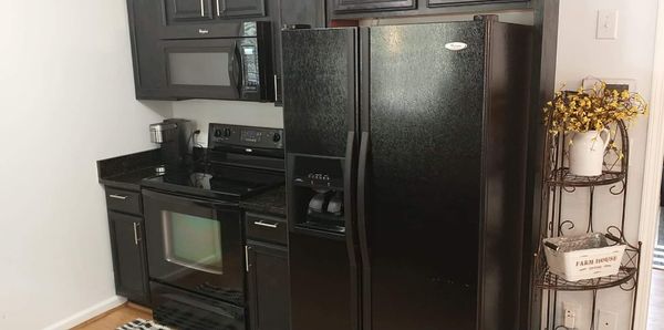 Clean stove, Refrigerator, Microwave, top