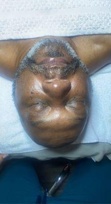 Mens facial treatment