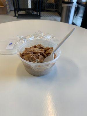 cinnamon crunch cereal protein bowl