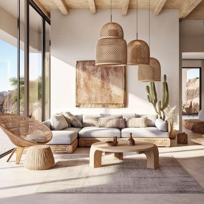 Palm Springs interior design living room desert theme