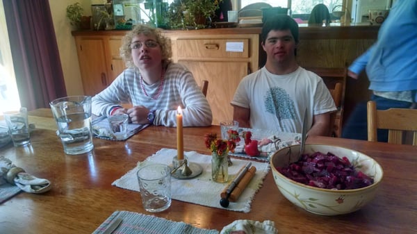 Ready for lunch in one of the Triform houses.