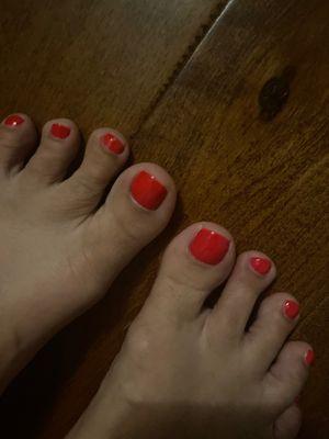 Great pedicure that had compliments in public today!