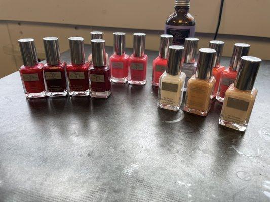 We offer organic nail polish and pedicures