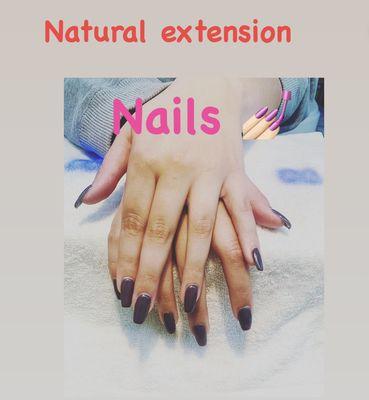 Extension nails with gel