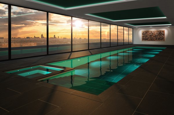 Open Hydrofloor® - Hydraulic variable depth swimming pool floor is completely walkable and a rated ASTM safety cover.