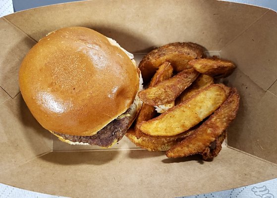 Kids' burger and fries