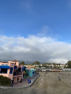 North Pier Capitola Wharf view of the Venetian Hotel Capitola CA Sat 10/30/21