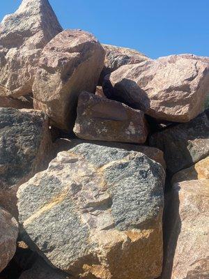 Incredible color variations. Pikes Peak boulders