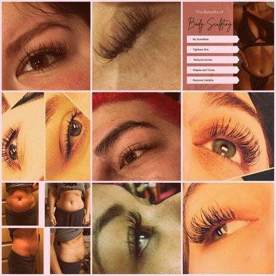 Lashes, lifts, brows and body contouring