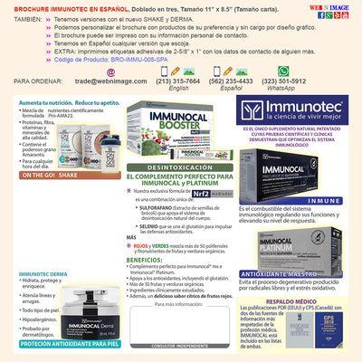 BROCHURE IMMUNOTEC EN ESPAÑOL, Doblado en tres, Tamaño 11” x 8.5” (Tamaño carta).