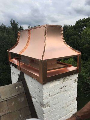 Custom designed 100% handmade chimney shrouds