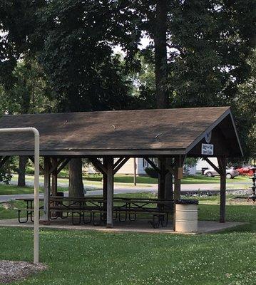 One of many covered picnic areas throughout the park.