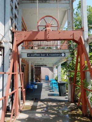 Entrance to the roastery right next to where there used to be a lift for the mill.