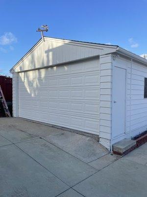 Paint job on older garage