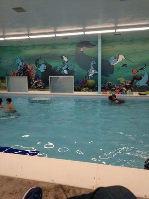 Pool where swimming lessons take place.