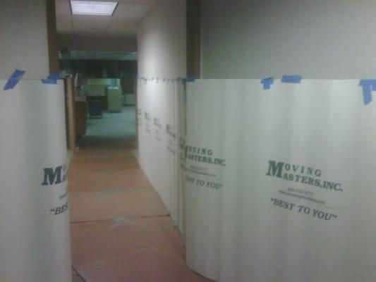 Moving Masters protects walls during moves.