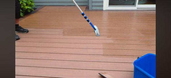 Restoring  trex decking for a portion of the cost of re-decking