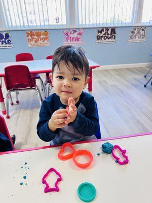 Having fun with Play-Doh