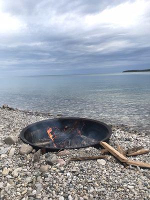 Beach fire pit