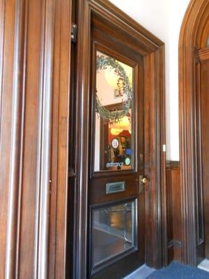 Entrance into the salon