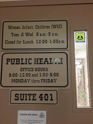 Hours for public health