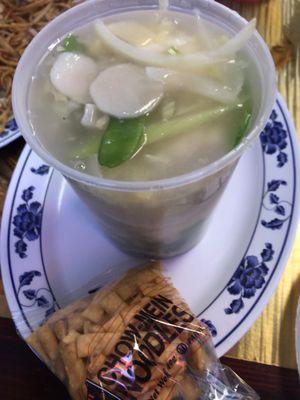 Vegetable and bean curd soup