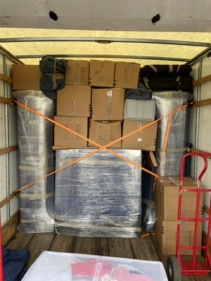 Neatly packed truck.